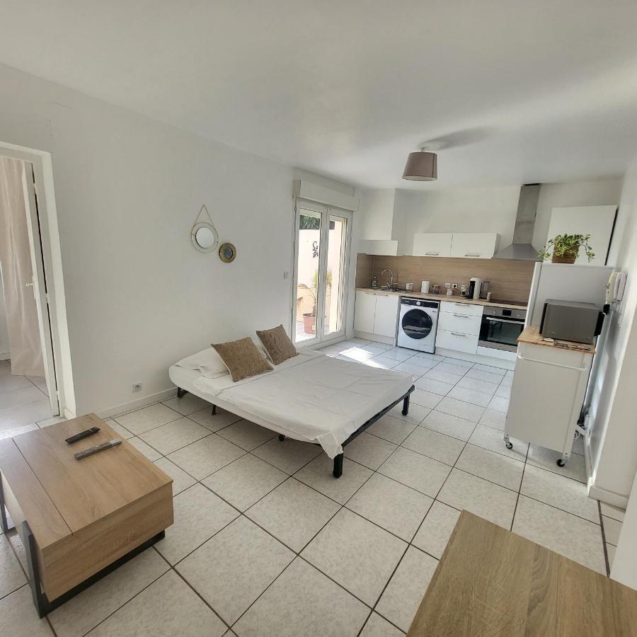 Bel Appartement Avec Jardin De 30M2 , Climatise Avec Parking Et Arrivee Autonome Cabestany Bagian luar foto